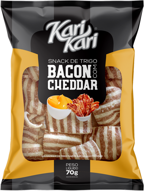 Snack de Trigo Bacon com Cheddar